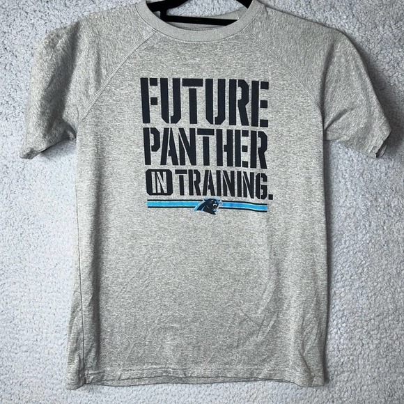 Carolina Panther NFL Combine T‎ Shirt Youth M Gray Future Panther Under Armour - Picture 1 of 8